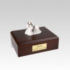 Shih Tzu Black & White Walking Small Dog Urn