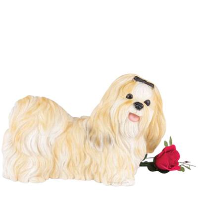 Shih Tzu Gold Cremation Urn