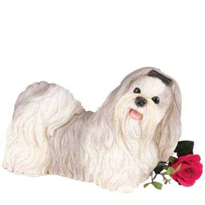 Shih Tzu Gray Cremation Urn