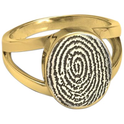 Signet Ring Print 14k Yellow Gold Keepsakes