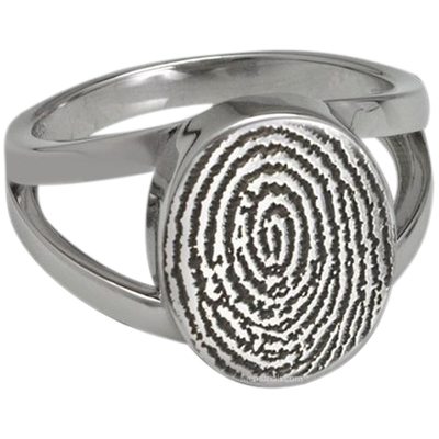 Signet Ring Print 14k White Gold Keepsakes