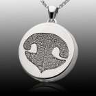 Signet Nose 14k White Gold Print Cremation Keepsakes