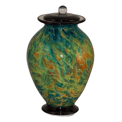Silk Trellis Glass Cremation Urn