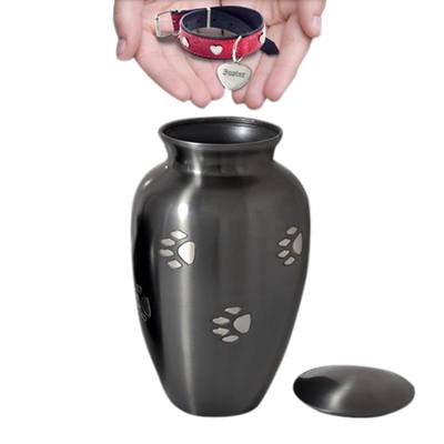 Silver Paw Print Large Cremation Urn