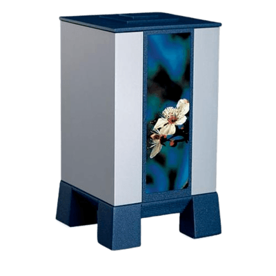 Silver & Cherry Modern Cremation Urns