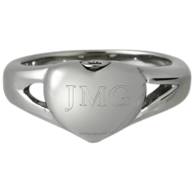 Simple Heart Cremation Ring