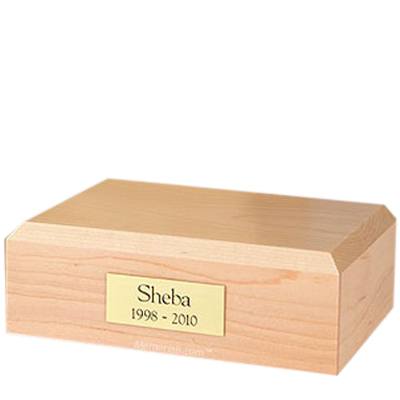 Simplicity Maple Small Pet Cremation Urn 