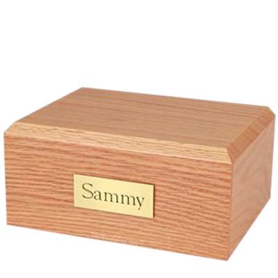 Simplicity Oak Medium Pet Cremation Urn