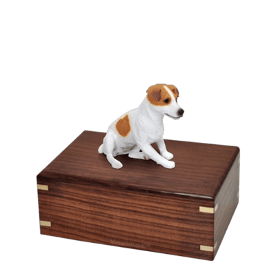 Sitting Jack Russell Small Doggy Urn