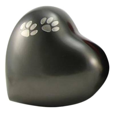 Slate Heart Metal Pet Urn