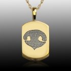 Small Nose 14k Gold Tag Print Cremation Keepsake