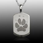 Small Paw Tag Print Cremation Keepsakes