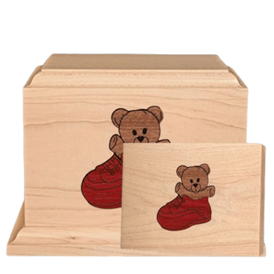 Sneaker Children Wood Cremation Urns