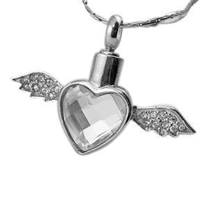 Soaring Heart Cremation Necklace