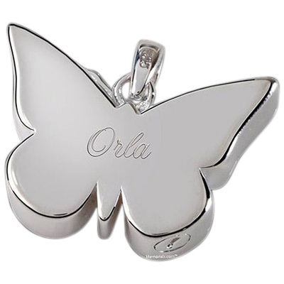 Solitary Butterfly Cremation Pendant