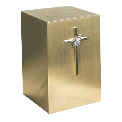 Solitude Cross with PH Bronze Cremation Urn
