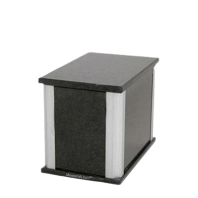 Solitude Silver Cambrian Black Medium Urn