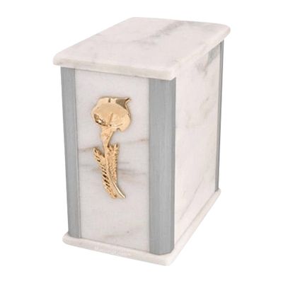 Solitude Silver White Urn