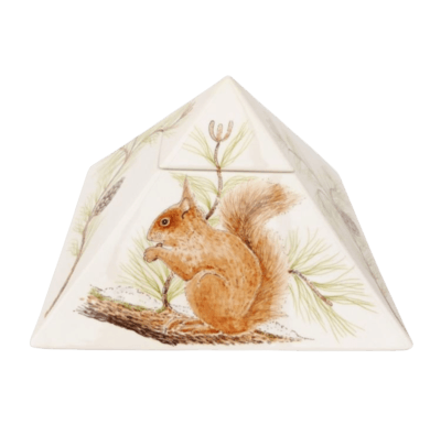 Squirrel Pyramid Ceramic Urns