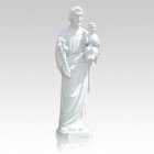 St. Joseph with Child Marble Statue III