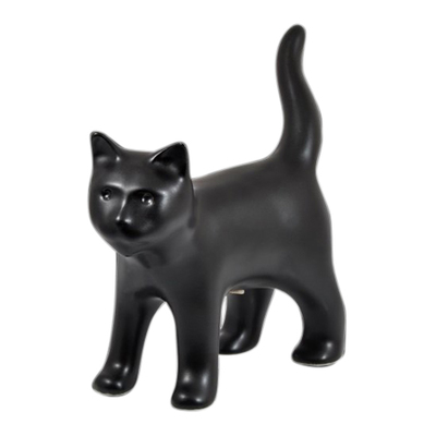 Standing Black Cat Cremation Urn