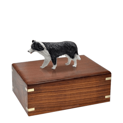 Standing Border Collie Medium Doggy Urn