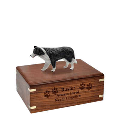 Standing Border Collie Small Doggy Urn