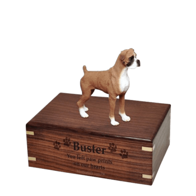 Standing Boxer Small Doggy Urn