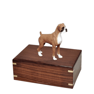 Standing Boxer Small Doggy Urn