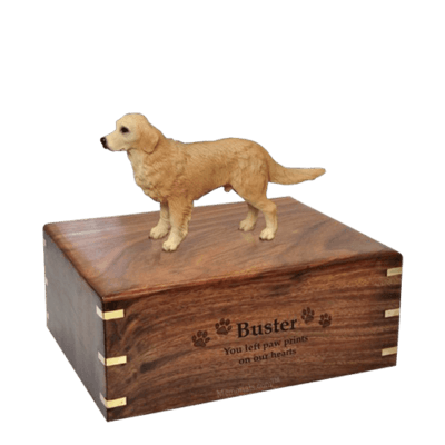 Standing Golden Retriever Medium Doggy Urn