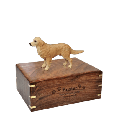 Standing Golden Retriever Small Doggy Urn