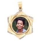 Starlight Yellow Gold Photo Pendant