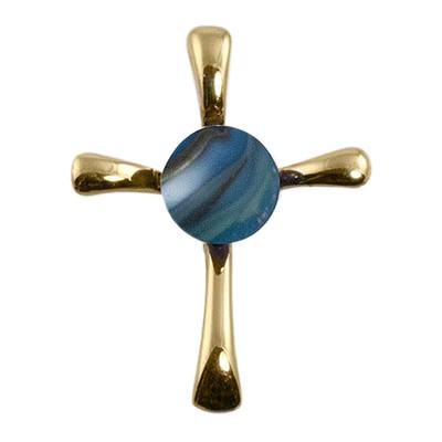 Stellar Cross Cremation Ash Pendant