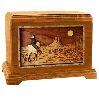 Horse Moon Mahogany Hampton Cremation Urn