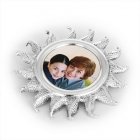 Sunflower Silver Photo Pendant