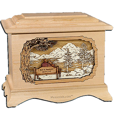 Together Always Maple Cremation Urn for Two