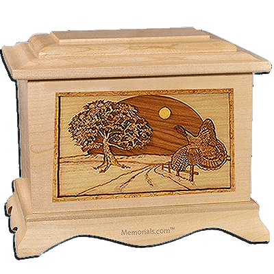 Turkey Maple Cremation Urn For Two