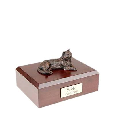 Tabby Bronze Small Cat Cremation Urn