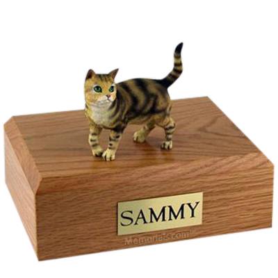 Tabby Brown Standing X Large Cat Cremation Urn