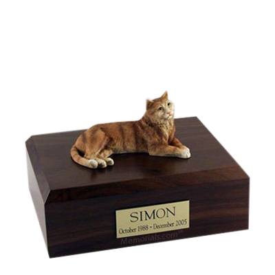 Tabby Orange Large Cat Cremation Urn