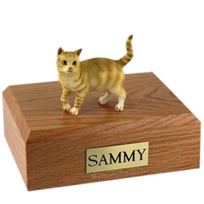 Tabby Red Standing X Large Cat Cremation Urn