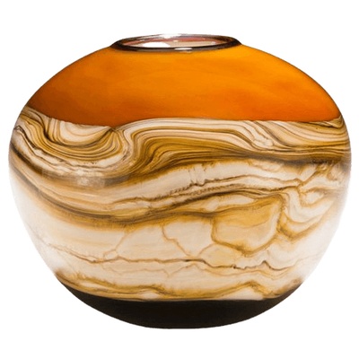 Sphere Tangerine Cremation Urn For Two