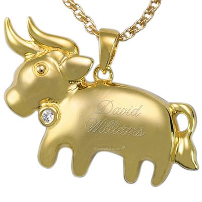 Taurus Zodiac Cremation Pendant II