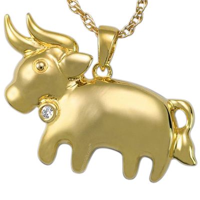 Taurus Zodiac Cremation Pendant IV