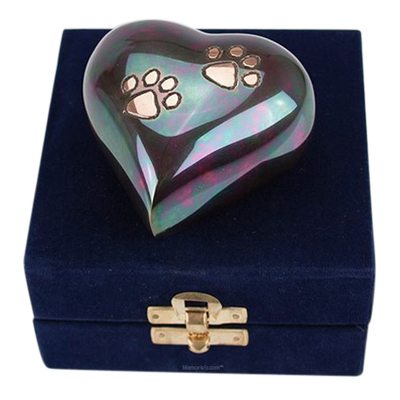 Raku Heart Pet Keepsake Urn