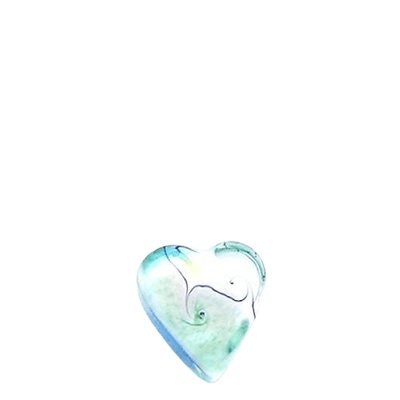 Teal Sea Glass Heart Keepsake