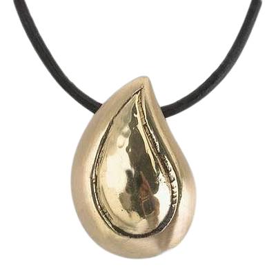 Teardrop Bronze Cremation Pendant