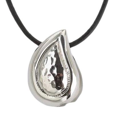 Teardrop Silver Cremation Pendant