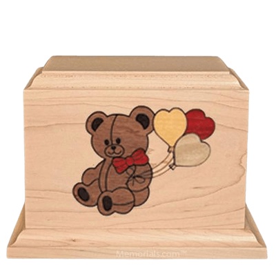 Teddy Children Wood Urn