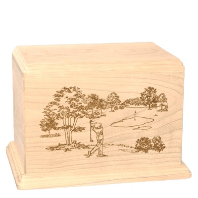 Tee Time Companion Maple Wood Urn